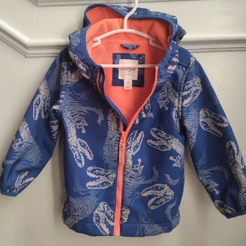 Carter’s Blue Dinosaur Fossil Hooded Jacket – 2T